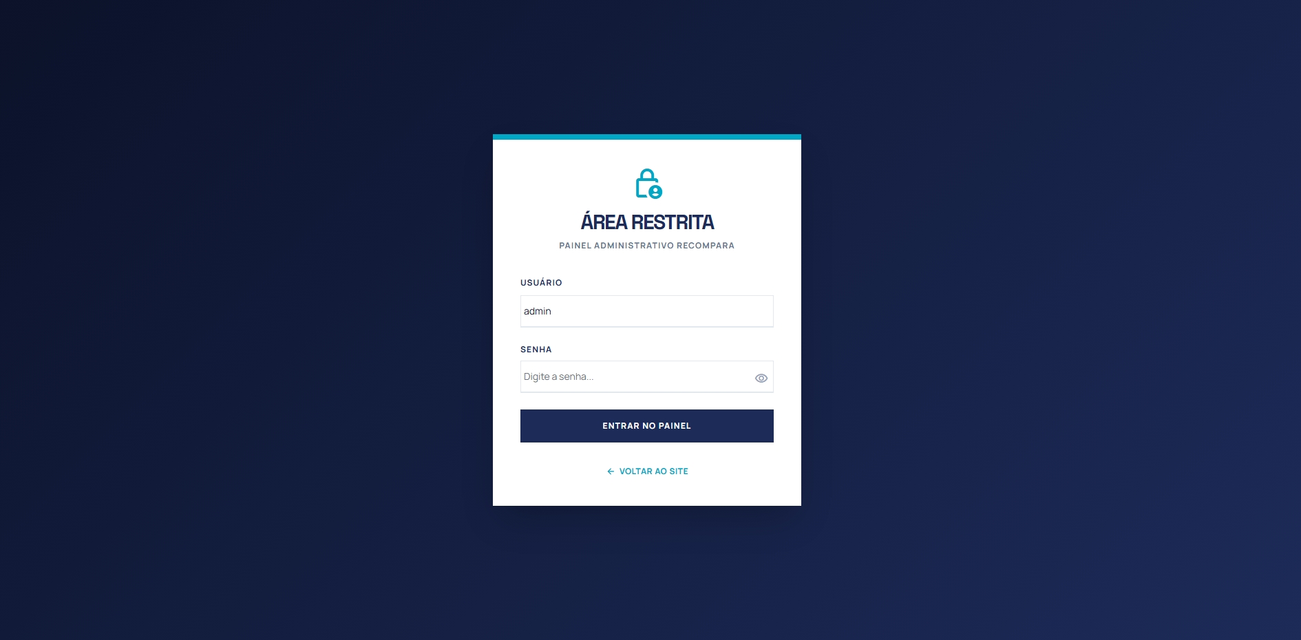 IMAGEM 13 — Tela de Login
